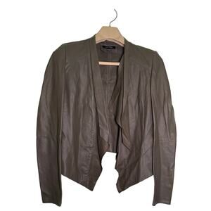 LaMarque Brown Leather Zura Cascade Jacket Size 2 100% Leather Retail $598